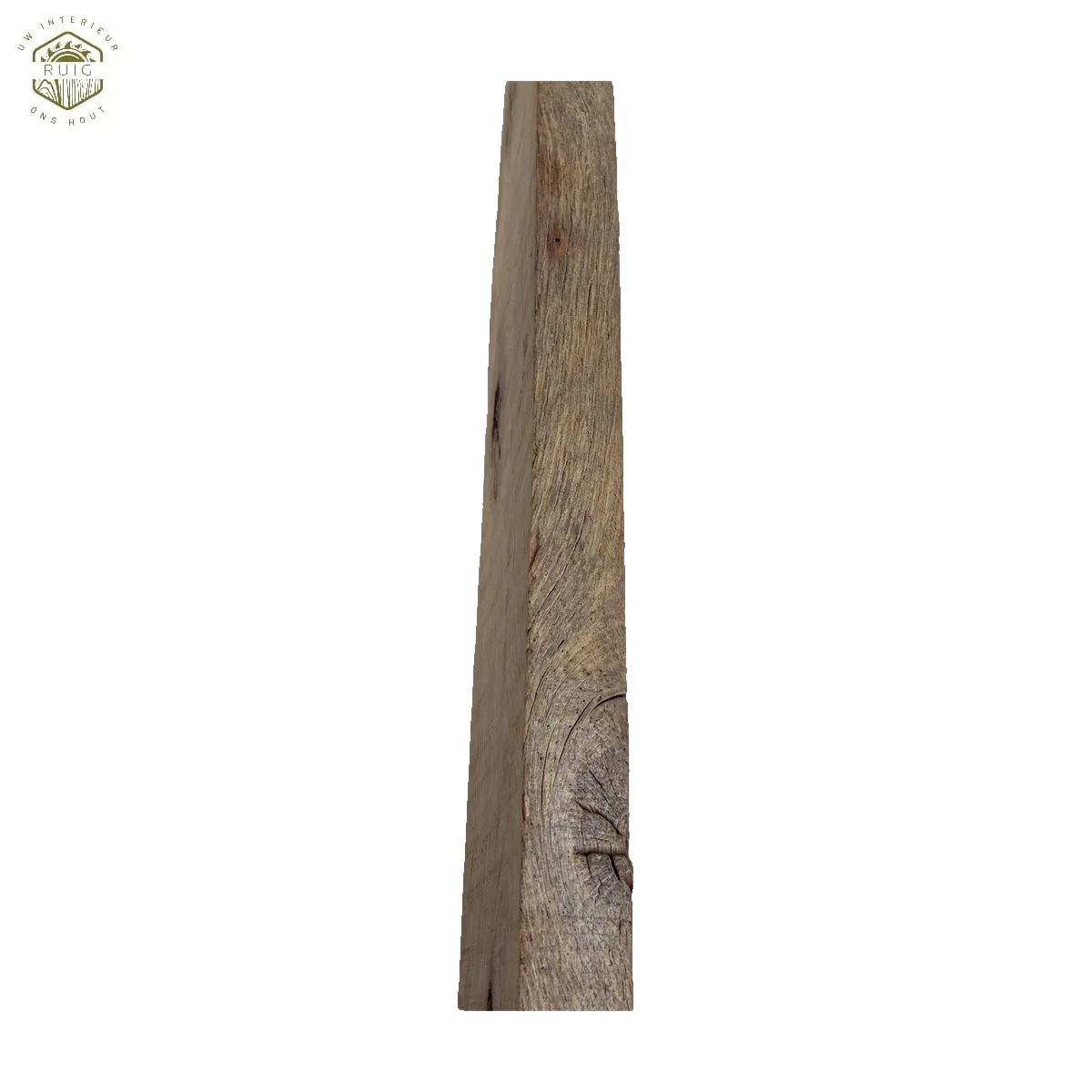Oud eiken vloerdeel – 122 cm × 19 cm × 3,5 cm – plank 1221935