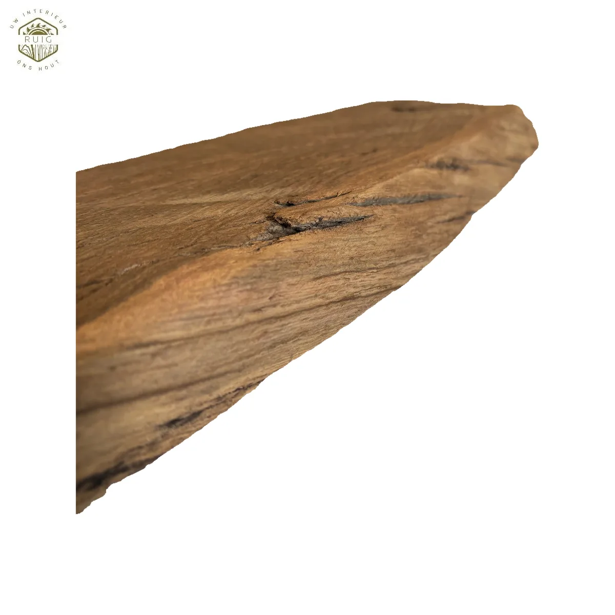 Oud eiken wagonplank – 124,5 cm × 17 cm × 4 cm – plank 1245174