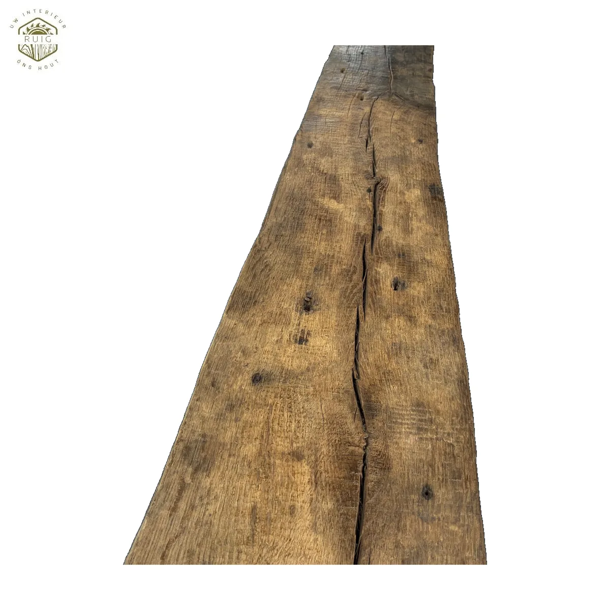 Oud eiken plank uit de Karpaten – 219 cm × 21,5 cm × 5 cm – plank 2192155