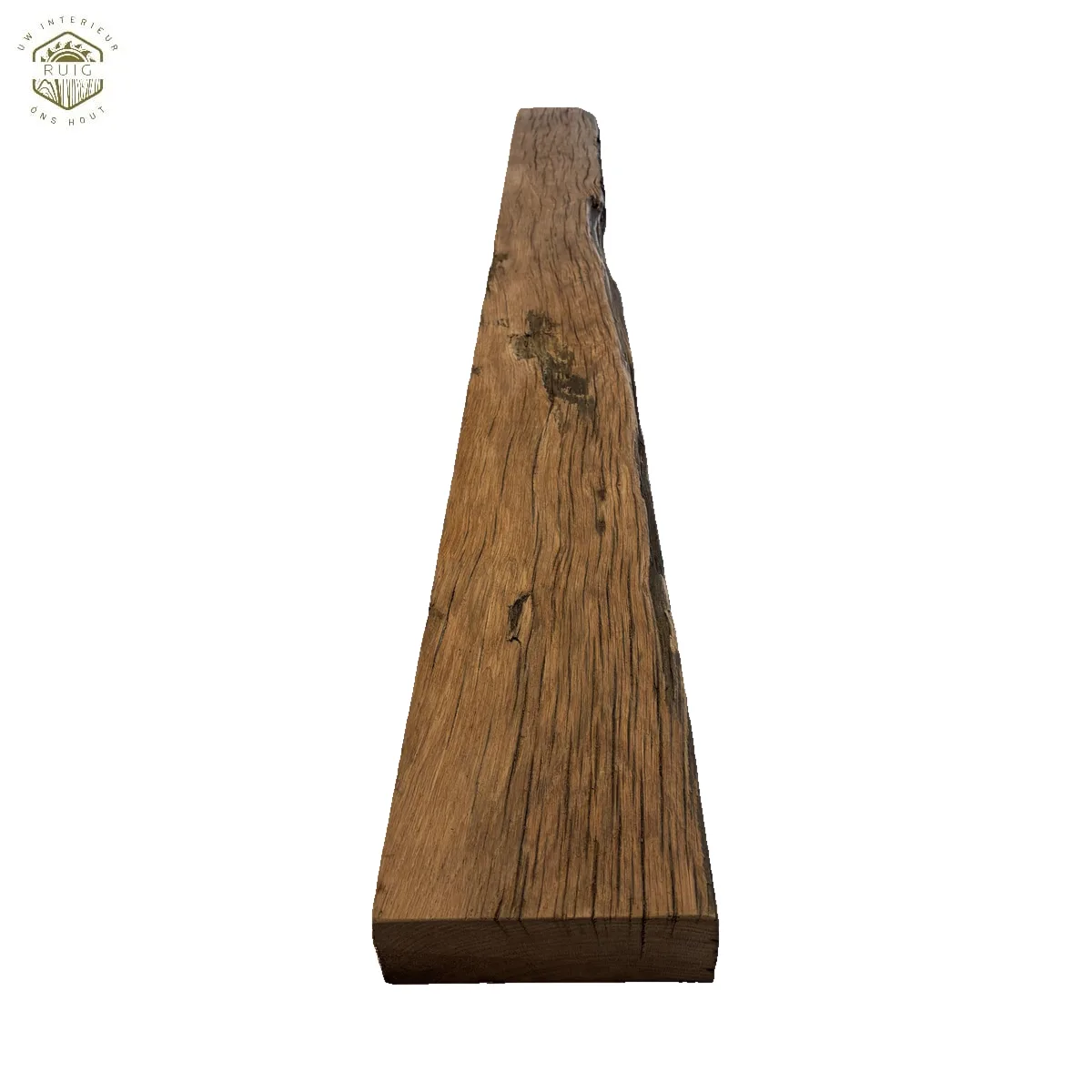 Oud eiken wagonplank – 164 cm × 15 cm × 5 cm – plank 164155