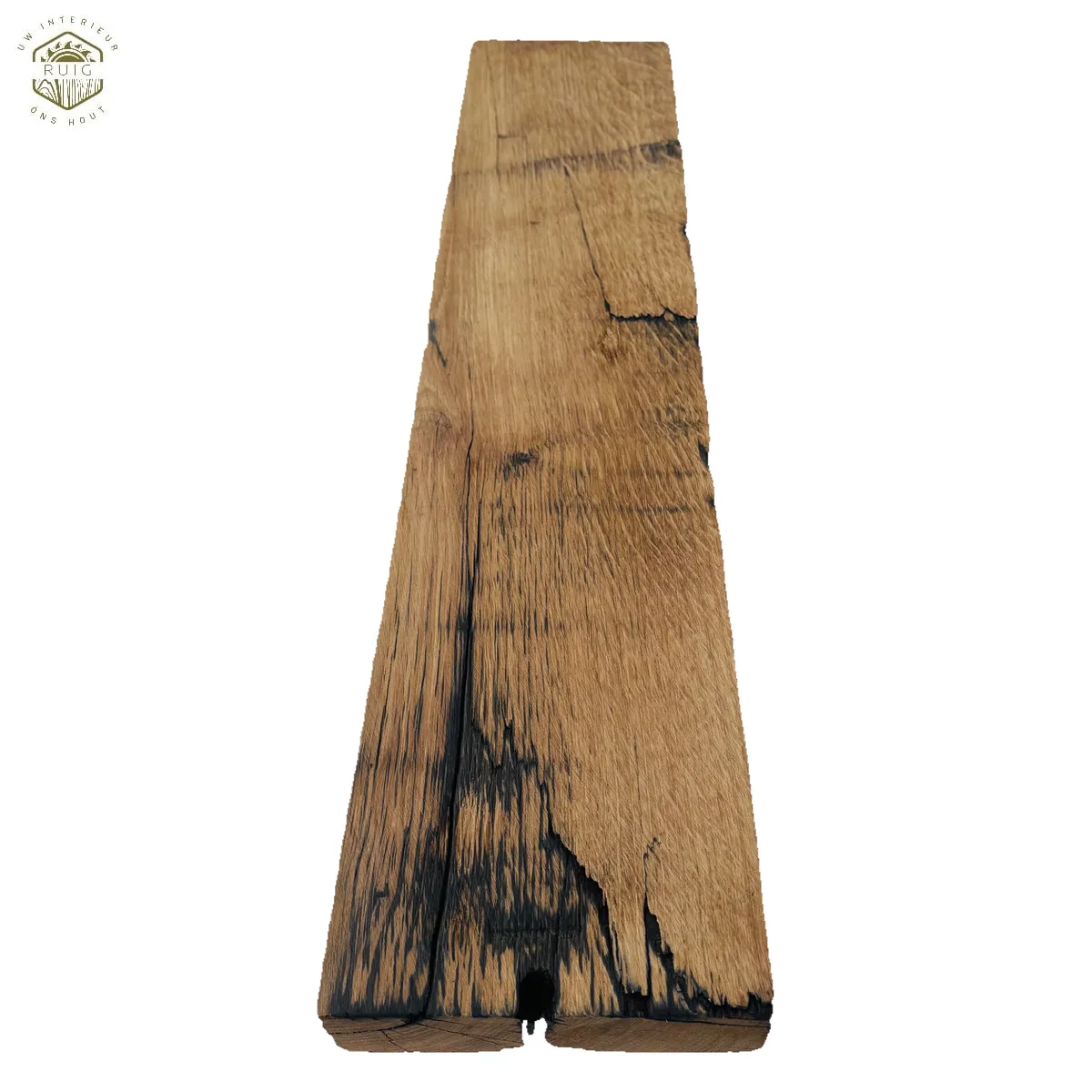 Oud eiken plank uit de Alpen – 80,5 cm × 16,5 cm × 4,5 cm – plank 80516545