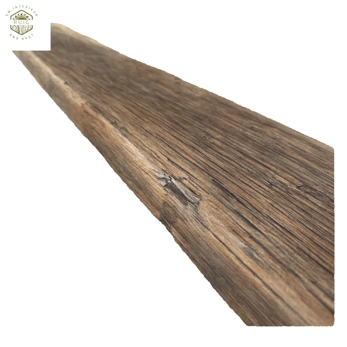 Oud eiken wagonplank – 155 cm × 19 cm × 4 cm – plank 155194