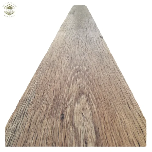 Oud eiken wagonplank – 283 cm × 19 cm × 4,5 cm – plank 2831945