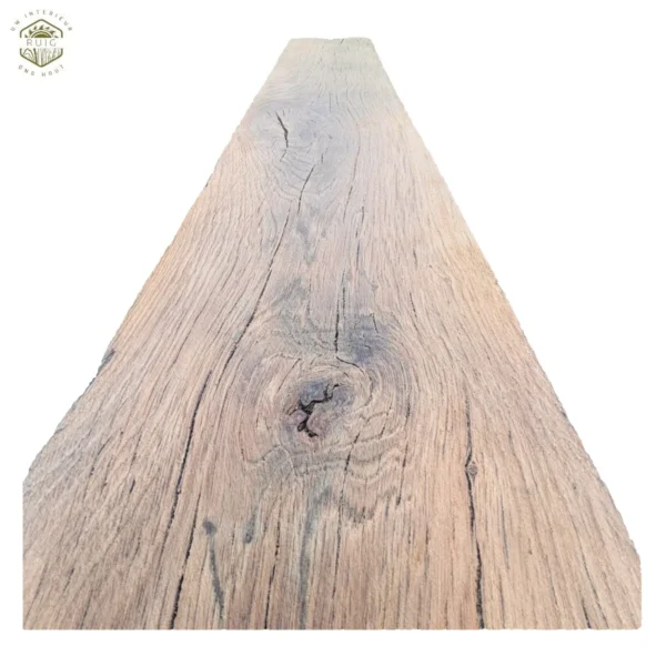 Oud eiken wagonplank – 283 cm × 19,5 cm × 4,5 cm – plank 28319545